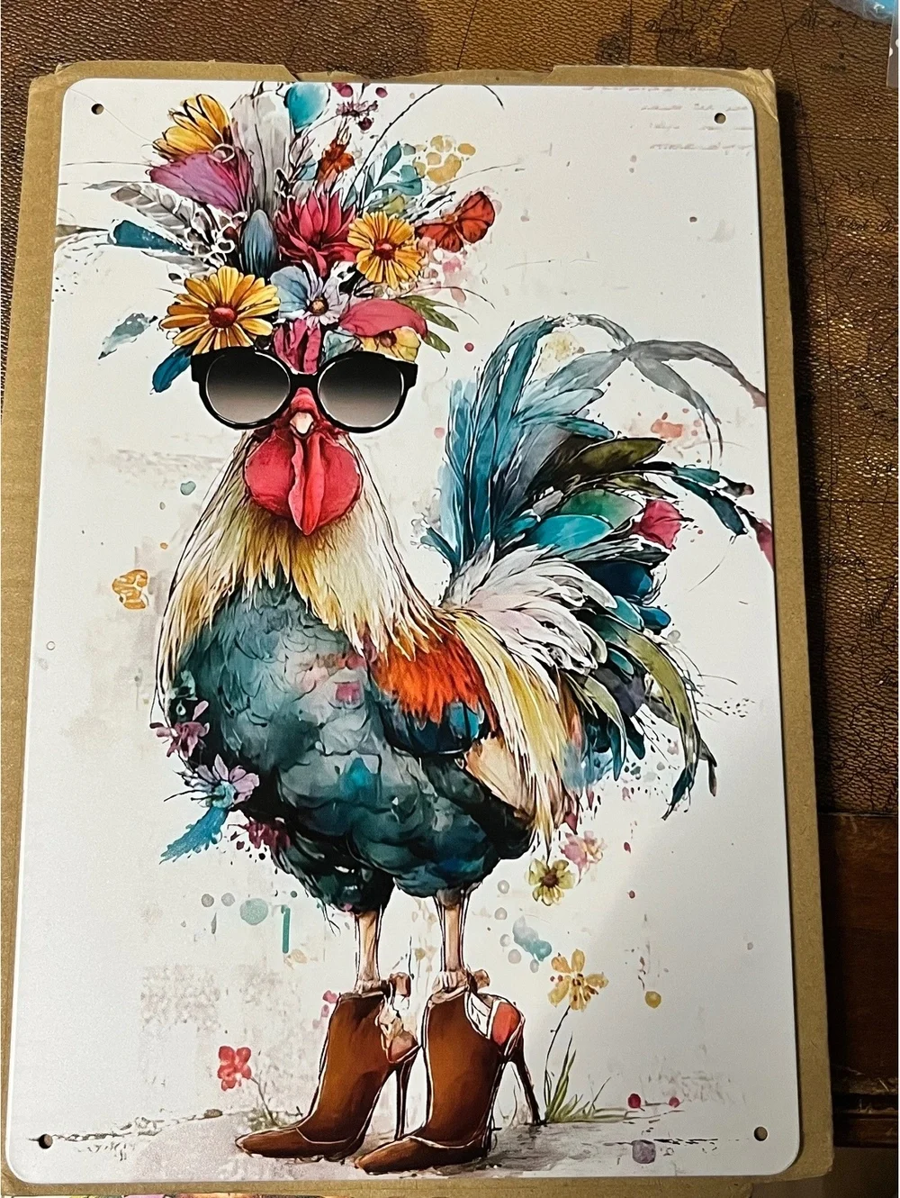 Fabulous Rooster Wall Art Metal Sign - Funky Farmhouse Vibes!